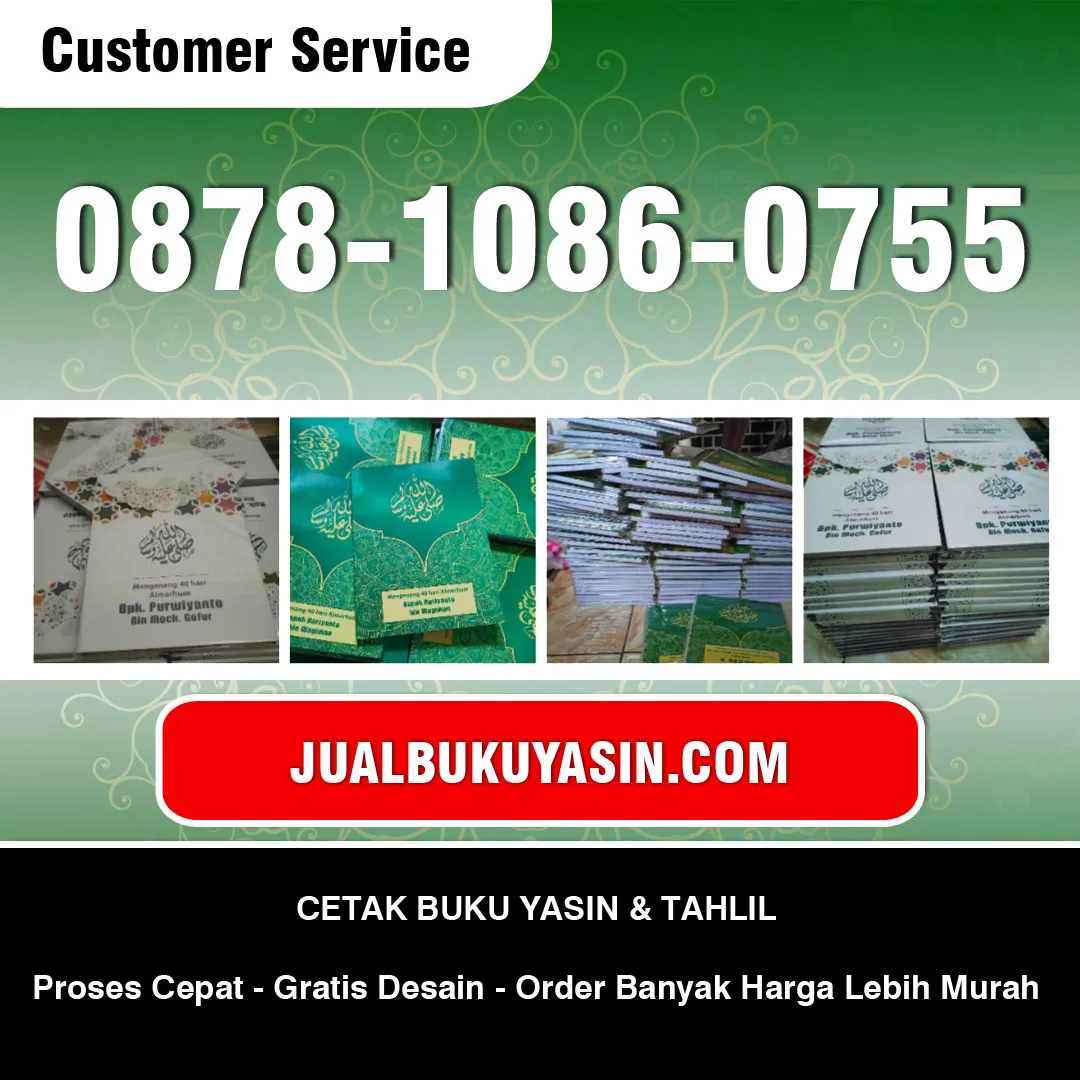 Pusat Percetakan Buku Yasin di Bekasi
