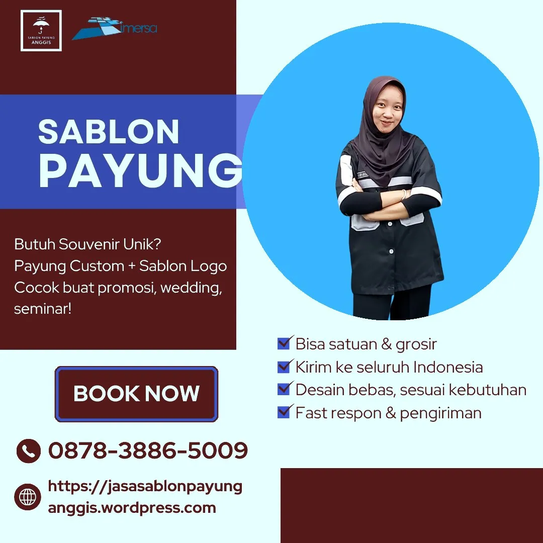 0878-3886-5009 (WA) Harga Sablon Payung Bandung, Payung Souvenir Palembang, Payung Custom Satuan, Harga Sablon Payung di Jogja, Harga Payung Promosi Bandung, Souvenir Payung Lipat Yogyakarta, Payung Souvenir Tangerang, Payung Souvenir Depok, Souvenir Payung Anak-Anak, Souvenir Pernikahan Payung Jakarta