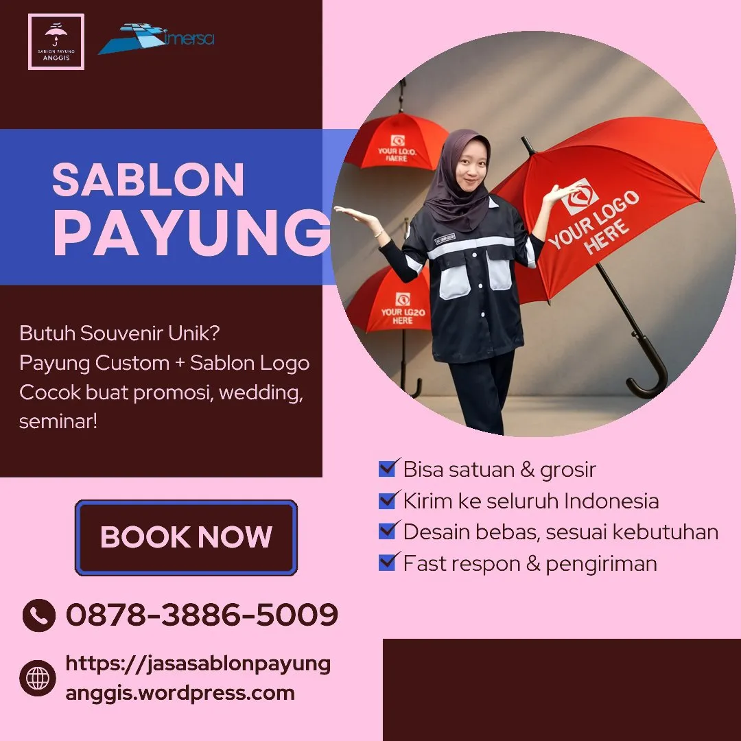 0878-3886-5009 (WA) Sablon Payung Promosi Jogja, Souvenir Promosi Payung Lipat, Pesan Payung Berlogo, Payung Besar Souvenir, Aneka Payung Souvenir, Payung Standar Sablon, Bikin Payung Promosi di Jogja, Sablon Payung Promosi Jogja, Sablon Payung Terdekat, Payung Lipat Custom
