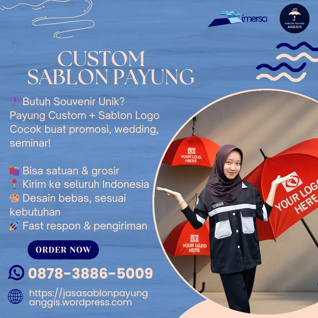 0878-3886-5009 (WA) Jasa Sablon Payung Depok, Souvenir Pabrik Payung, Payung Souvenir Magelang, Souvenir Payung Bali, Souvenir Payung Anak-Anak, Souvenir Payung Jogja, Souvenir Payung Madiun, Souvenir Payung Lipat Yogyakarta, Souvenir Payung Cirebon, Souvenir Payung Cilegon