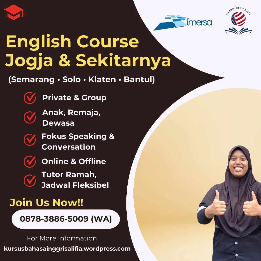 0878-3886-5009 (WA) Kursus Bahasa Inggris Untuk Anak di Semarang, Lembaga Bahasa Inggris Semarang, Jasa Translate Bahasa Inggris Jogja, Bimbel Bahasa Inggris Semarang, Jogja English Training Alifia, Les Privat Bahasa Inggris Solo, Tempat Belajar Bahasa Inggris di Jogja, Belajar Bahasa Inggris Jogja, Sekolah Bahasa Inggris Solo, Les Bahasa Inggris Semarang