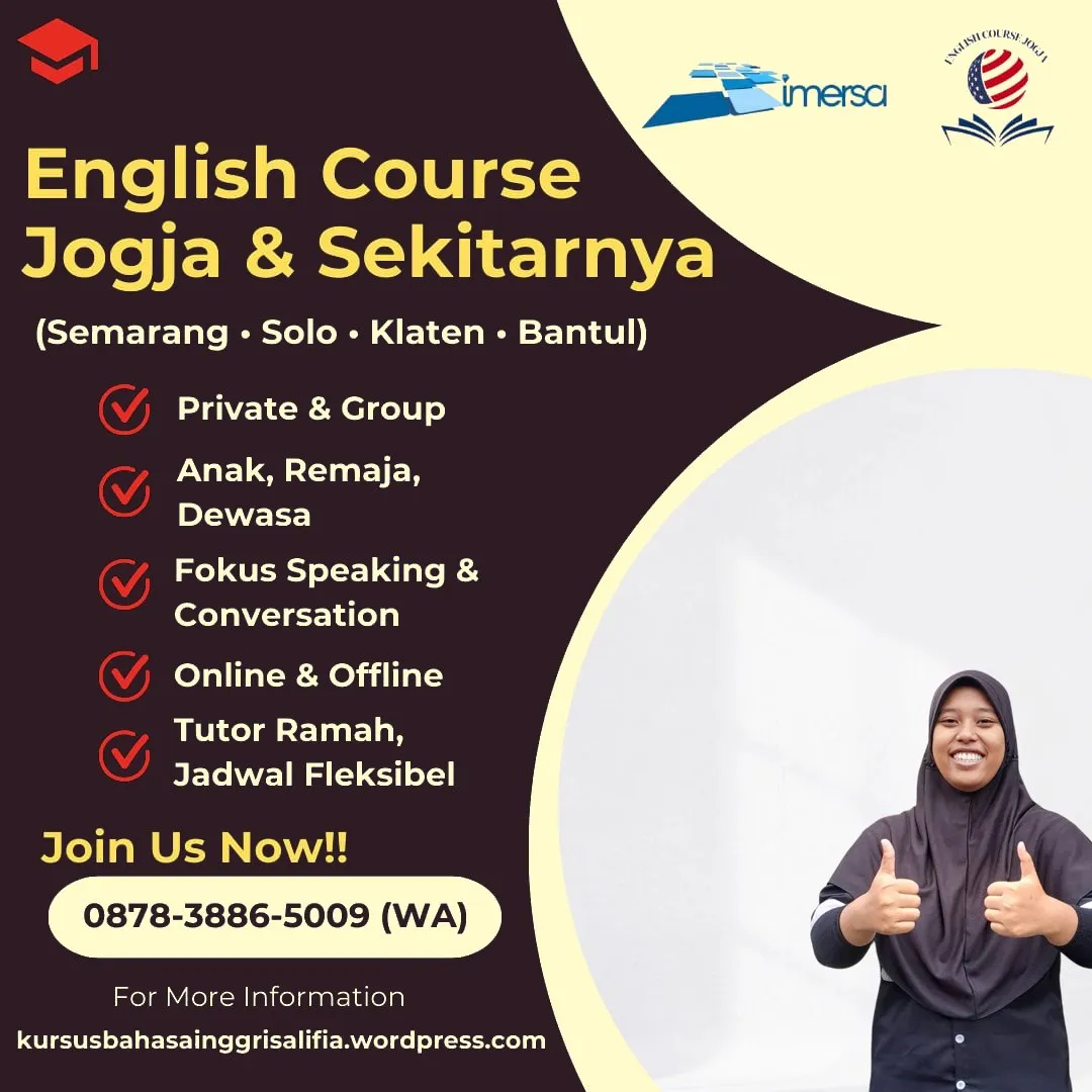 0878-3886-5009 (WA) Les Bahasa Inggris Untuk Anak TK di Jogja, Bimbel Bahasa Inggris di Solo, Kursus Bahasa Inggris Jogja Murah, Kursus Bahasa Inggris Daerah Bantul, Kursus Bahasa Inggris di Solo Terbaik, Les Bahasa Inggris Anak Solo, Les Bahasa Inggris Klaten, Les Bahasa Inggris Semarang, Kursus Bahasa Inggris SD di Jogja, Kursus Bahasa Inggris di Jogja Terbaik