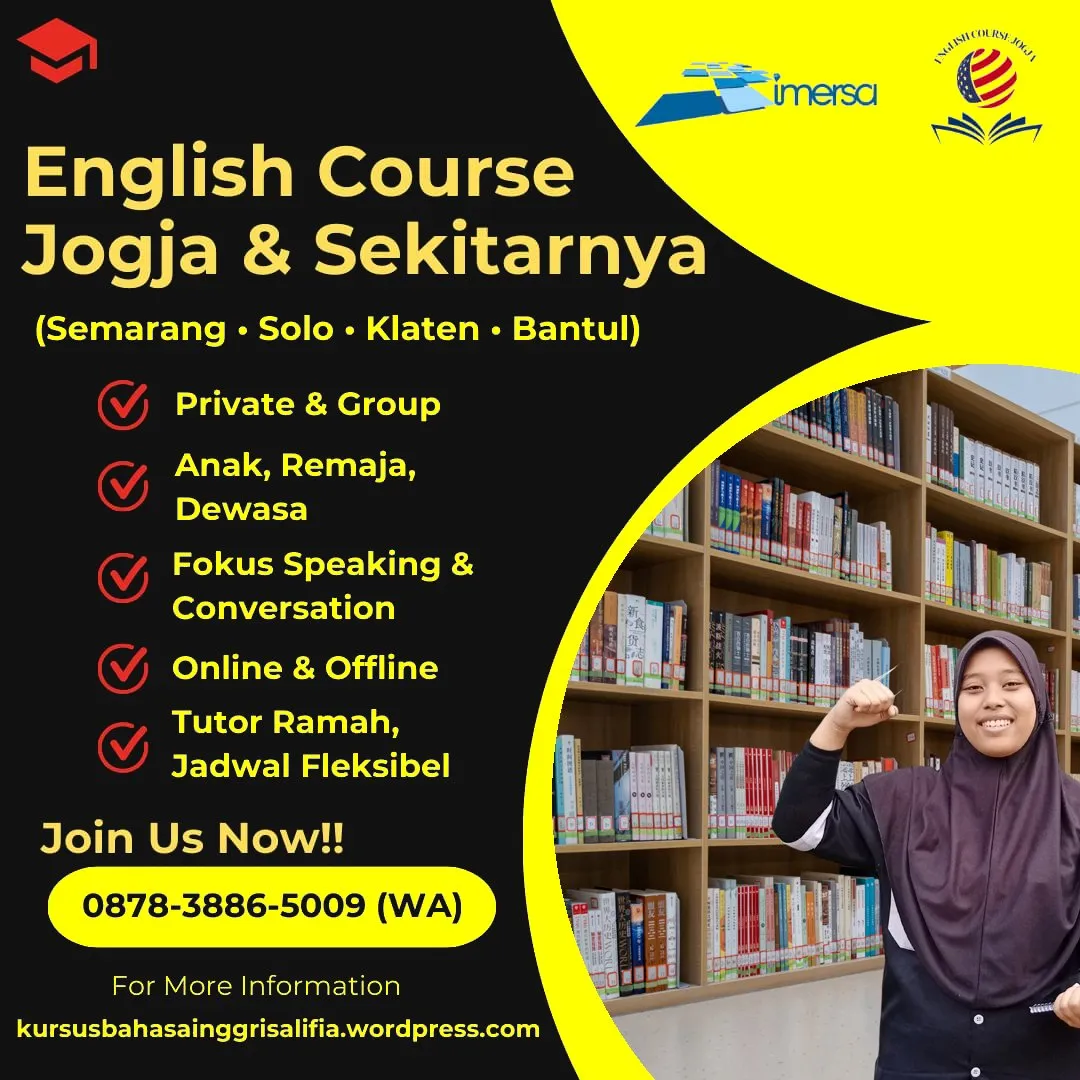 0878-3886-5009 (WA) Guru Les Bahasa Inggris Semarang, Tempat Les Bahasa Inggris di Solo, Les Bahasa Inggris Semarang, Les Bahasa Inggris Jogja, Kursus Bahasa Inggris Jogja Terbaik, Kursus Bahasa Inggris di Solo, Les Bahasa Inggris Solo Baru, Les Bahasa Inggris Semarang Timur, Rekomendasi Kursus Bahasa Inggris di Jogja, Kursus Conversation Bahasa Inggris di Semarang