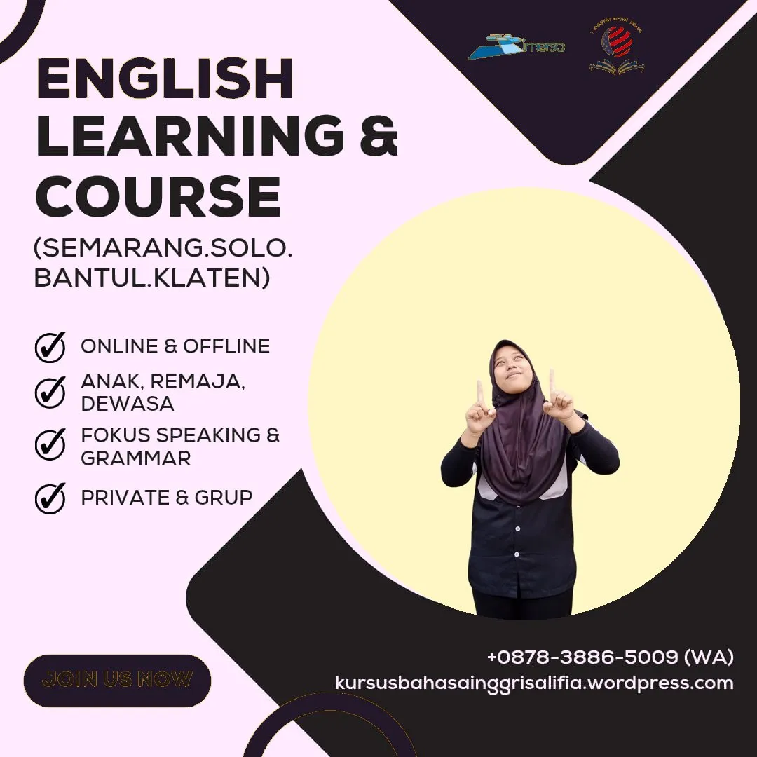 0878-3886-5009 (WA) Kursus Bahasa Inggris Ungaran Kabupaten Semarang Jawa Tengah, Lembaga Bahasa Inggris di Semarang, Kursus Bahasa Inggris di Solo, Guru Bahasa Inggris Semarang, Kursus Bahasa Inggris Bantul, Rekomendasi Kursus Bahasa Inggris di Jogja, Bimbel Bahasa Inggris Jogja, Les Speaking Bahasa Inggris Jogja, Belajar Bahasa Inggris Solo, Les Bahasa Inggris Terbaik di Solo