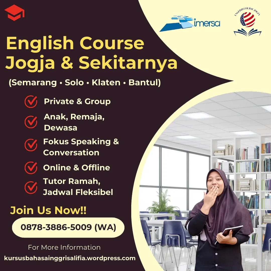 0878-3886-5009 (WA) Rekomendasi Kursus Bahasa Inggris di Semarang, Les Bahasa Inggris di Klaten, Bimbel Bahasa Inggris Klaten, Kursus Bahasa Inggris di Jogja Murah, Kelas Bahasa Inggris Jogja, Les Privat Bahasa Inggris Jogja, Kursus Bahasa Inggris Privat Semarang, Les Speaking Bahasa Inggris Semarang, Kursus Bahasa Inggris SMA di Jogja, Guru Bahasa Inggris Semarang