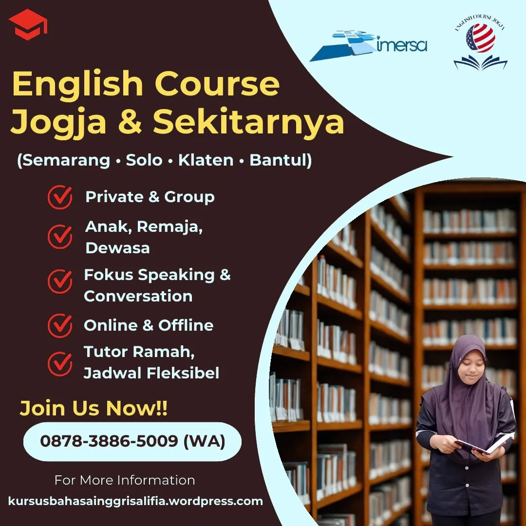 0878-3886-5009 (WA) Bimbel Bahasa Inggris Solo, Les Bahasa Inggris di Sleman, Kursus Bahasa Inggris di Solo Terbaik, Les Privat Bahasa Inggris Solo, Rekomendasi Kursus Bahasa Inggris di Semarang, Guru Les Bahasa Inggris Jogja, Rekomendasi Tempat Les Bahasa Inggris di Jogja, Kursus Bahasa Inggris Anak di Solo, Les Bahasa Inggris Jogja Murah, Les Bahasa Inggris Anak di Semarang
