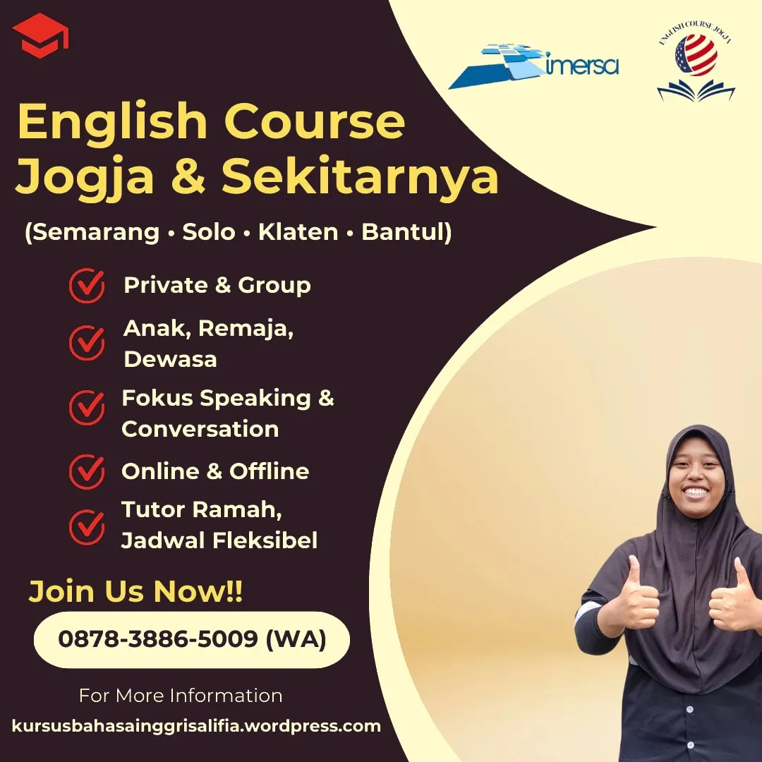 0878-3886-5009 (WA) Kursus Conversation Bahasa Inggris di Solo, Kursus Bahasa Inggris di Jogja Yang Murah, Les Privat Bahasa Inggris Jogja, Kursus Bahasa Inggris SD di Jogja, Les Bahasa Inggris Jogja Murah, Kursus Bahasa Inggris Online Jogja, Guru Les Bahasa Inggris Semarang, Les Bahasa Inggris di Solo Murah, Kursus Bahasa Inggris di Tlogosari Semarang, Kursus Bahasa Inggris di Solo Terbaik