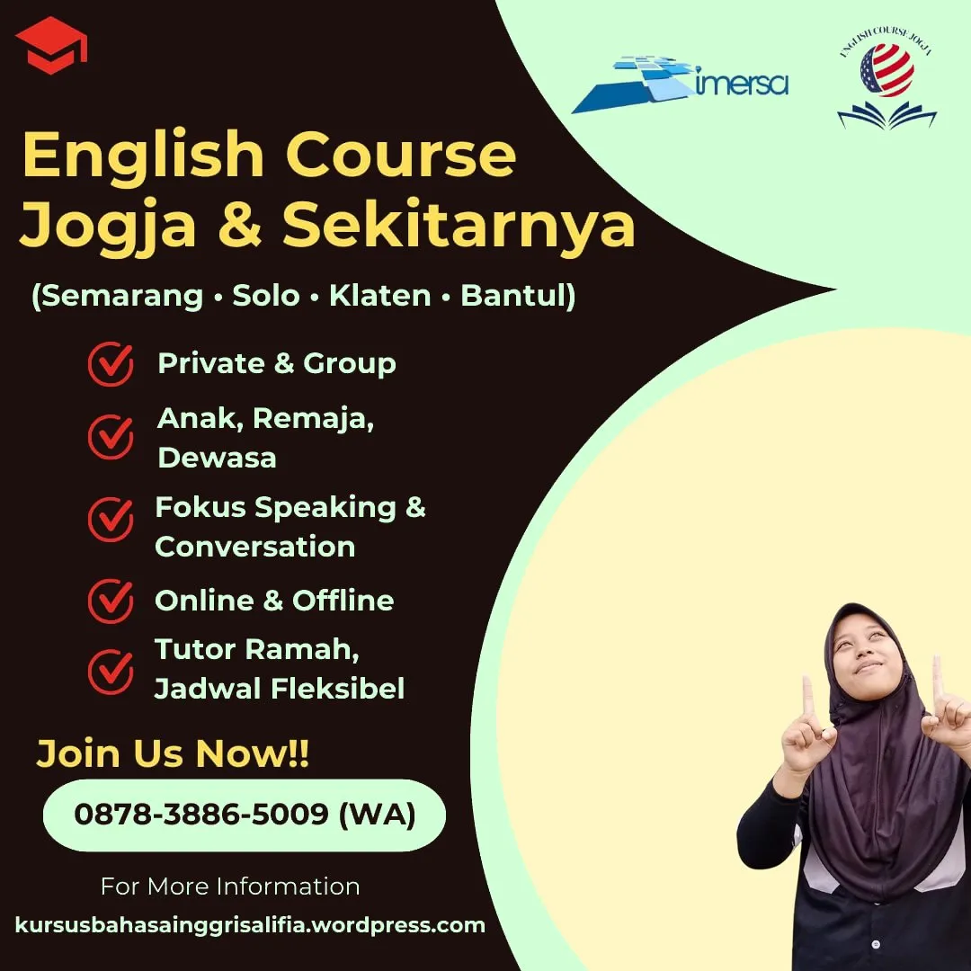 0878-3886-5009 (WA) English Cafe Jogja Kursus Bahasa Inggris di Jogja, Kursus Bahasa Inggris di Jogja Online, Les Bahasa Inggris Kota Semarang Jawa Tengah, Kampung Bahasa Inggris Jogja, Kursus Bahasa Inggris di Jogja Yang Murah, Rekomendasi Kursus Bahasa Inggris di Semarang, Les Bahasa Inggris Anak Semarang, Kursus Bahasa Inggris di Jogja Murah, Sekolah Bahasa Inggris di Solo, Les Bahasa Inggris Untuk Anak TK di Jogja