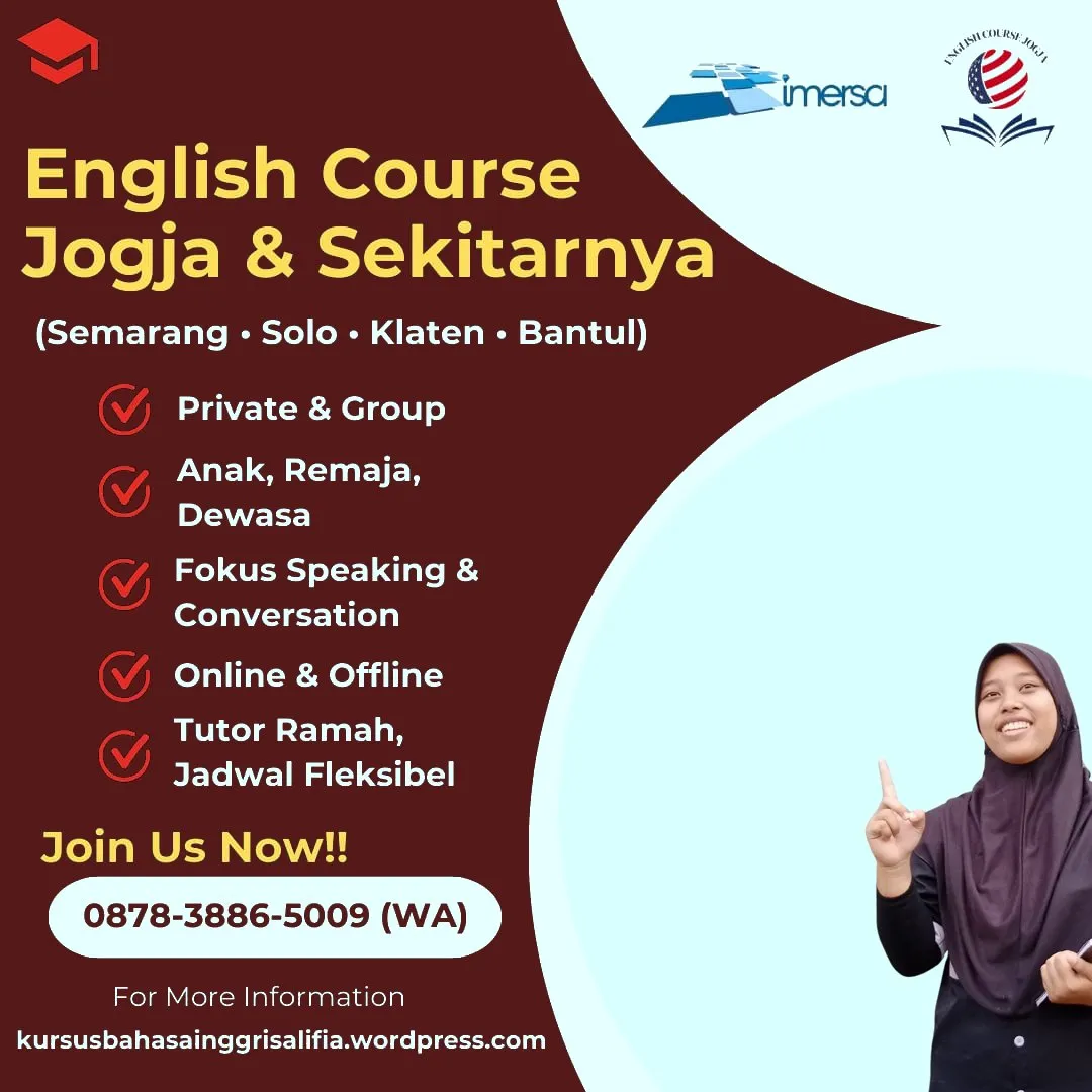 0878-3886-5009 (WA) Kursus Bahasa Inggris di Jogja, English Cafe Jogja Kursus Bahasa Inggris di Jogja, Tempat Kursus Bahasa Inggris di Solo, Kursus Bahasa Inggris Untuk Anak di Jogja, Les Bahasa Inggris Semarang Terdekat, Bimbel Bahasa Inggris Jogja, Les Bahasa Inggris Solo Baru, Pendidikan Bahasa Inggris Jogja, Les Bahasa Inggris Sleman, Pelatihan Bahasa Inggris Jogja