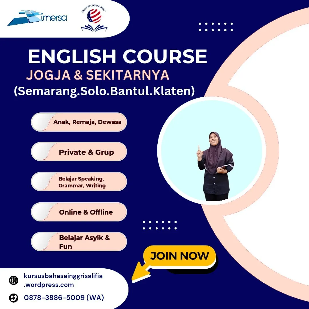 0878-3886-5009 (WA) Kursus Bahasa Inggris di Jogja Terdekat, Tempat Les Bahasa Inggris Bagus di Jogja, Belajar Bahasa Inggris di Jogja, Kursus Bahasa Inggris di Jogja Online, Kursus Bahasa Inggris di Tlogosari Semarang, Bimbel Bahasa Inggris di Semarang, Les Bahasa Inggris Jogja Murah, Bahasa Inggris Kota Semarang Jawa Tengah, Les Privat Bahasa Inggris di Solo, Les Bahasa Inggris di Sleman
