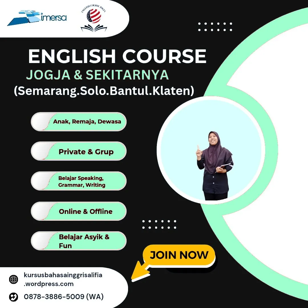0878-3886-5009 (WA) Jogja English Training Alifia, Kursus Bahasa Inggris Untuk Dewasa di Jogja, Kursus Bahasa Inggris Semarang, Kursus Bahasa Inggris di Jogja, Tempat Les Bahasa Inggris di Semarang, Les Bahasa Inggris di Solo Murah, Les Bahasa Inggris Bantul, Belajar Bahasa Inggris Semarang, Les Privat Bahasa Inggris Solo, Bimbel Bahasa Inggris Jogja