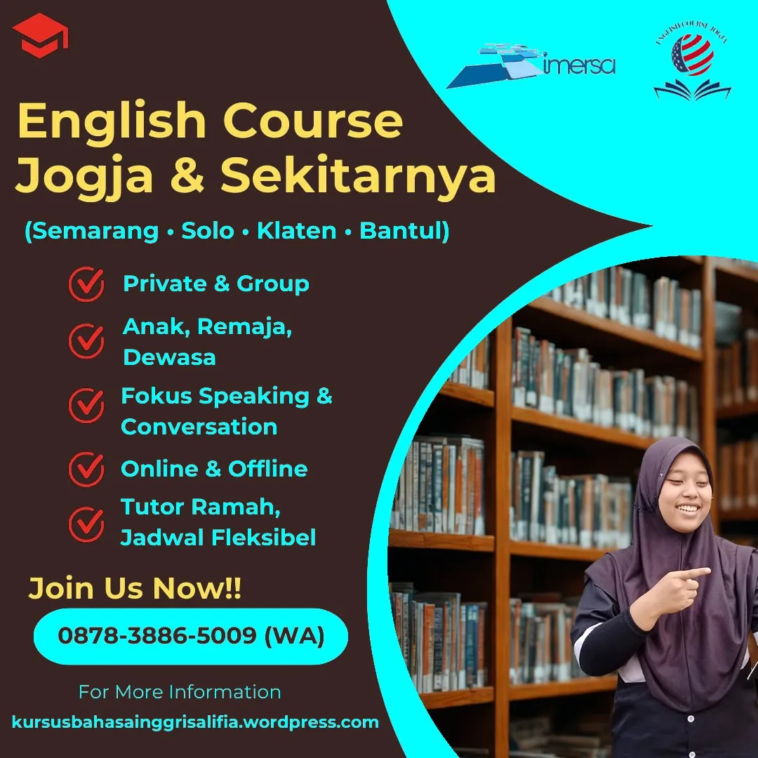 Les Bahasa Inggris di Jogja dan Harga