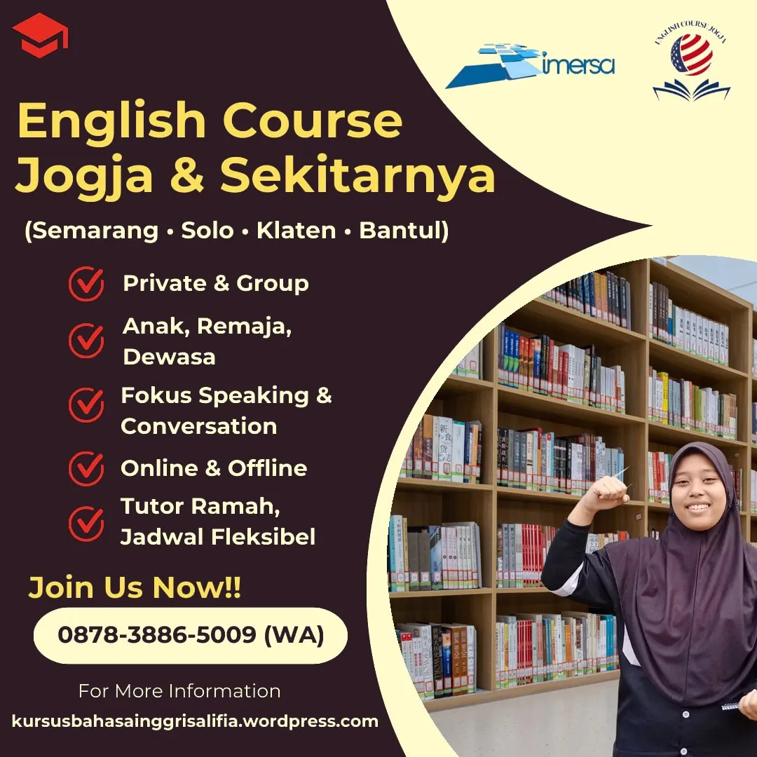 0878-3886-5009 (WA) Les Privat Bahasa Inggris Jogja, Bimbingan Belajar Bahasa Inggris di Jogja, Kursus Bahasa Inggris di Semarang Timur, Pelatihan Bahasa Inggris Jogja, Tentor Bahasa Inggris Jogja, Les Speaking Bahasa Inggris Jogja, Privat Bahasa Inggris di Solo, Privat Bahasa Inggris Semarang, Sekolah Bahasa Inggris di Semarang, Kursus Bahasa Inggris Dewasa Semarang