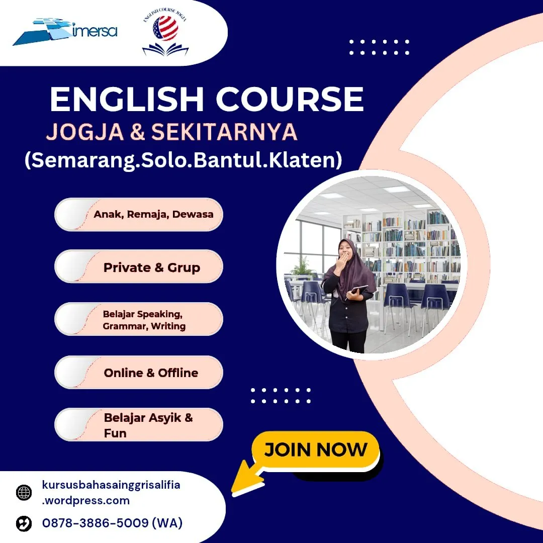 0878-3886-5009 (WA) Jasa Translate Bahasa Inggris Jogja, Kursus Bahasa Inggris di Jogja Online, Les Bahasa Inggris Sleman, Guru Bahasa Inggris Jogja, Kursus Bahasa Inggris Klaten, Lembaga Bahasa Inggris di Semarang, Sekolah Bahasa Inggris Semarang, Belajar Bahasa Inggris di Semarang, Kursus Bahasa Inggris di Jogja Untuk Mahasiswa, Tempat Les Bahasa Inggris Yang Bagus di Jogja