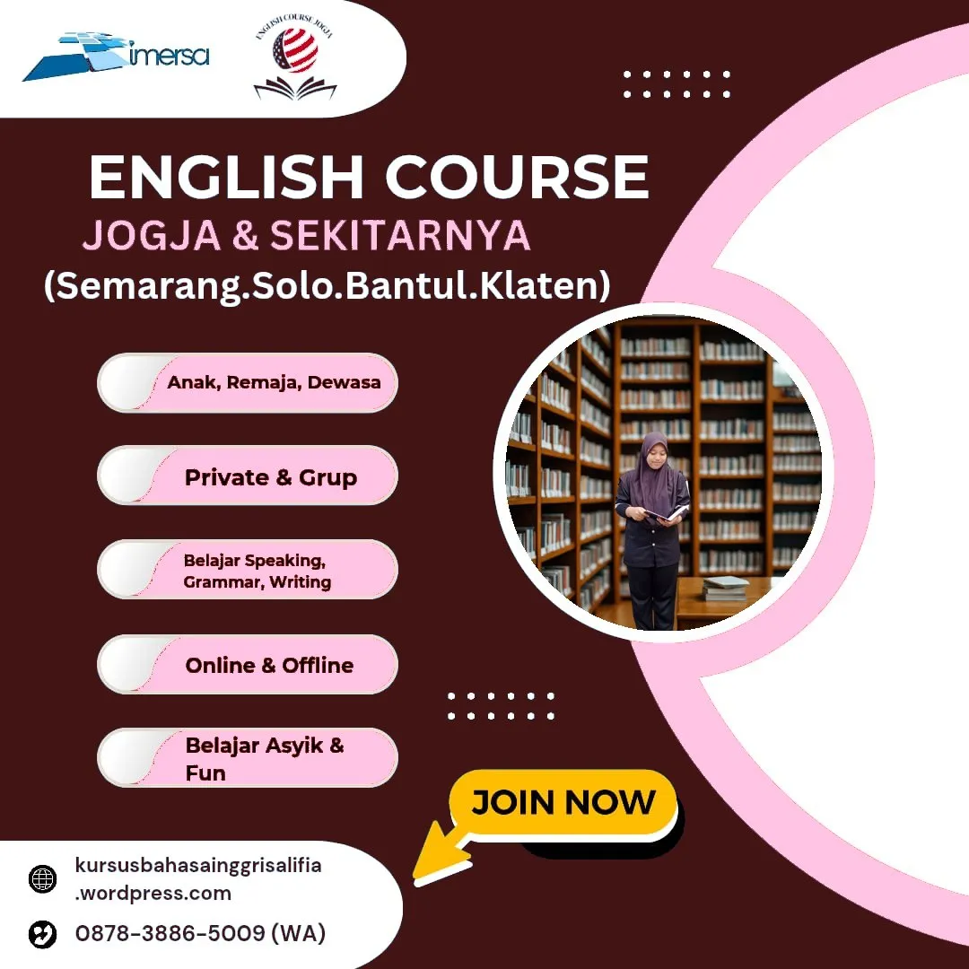 0878-3886-5009 (WA) Kursus Bahasa Inggris di Jogja Online, Kursus Bahasa Inggris Untuk Anak di Jogja, Les Private Bahasa Inggris Jogja, Les Bahasa Inggris Murah di Jogja, Lembaga Bahasa Inggris Solo, Kursus Bahasa Inggris Murah di Semarang, Harga Les Bahasa Inggris di Solo, Tempat Belajar Bahasa Inggris di Jogja, Rekomendasi Kursus Bahasa Inggris di Semarang, Tutor Bahasa Inggris Jogja
