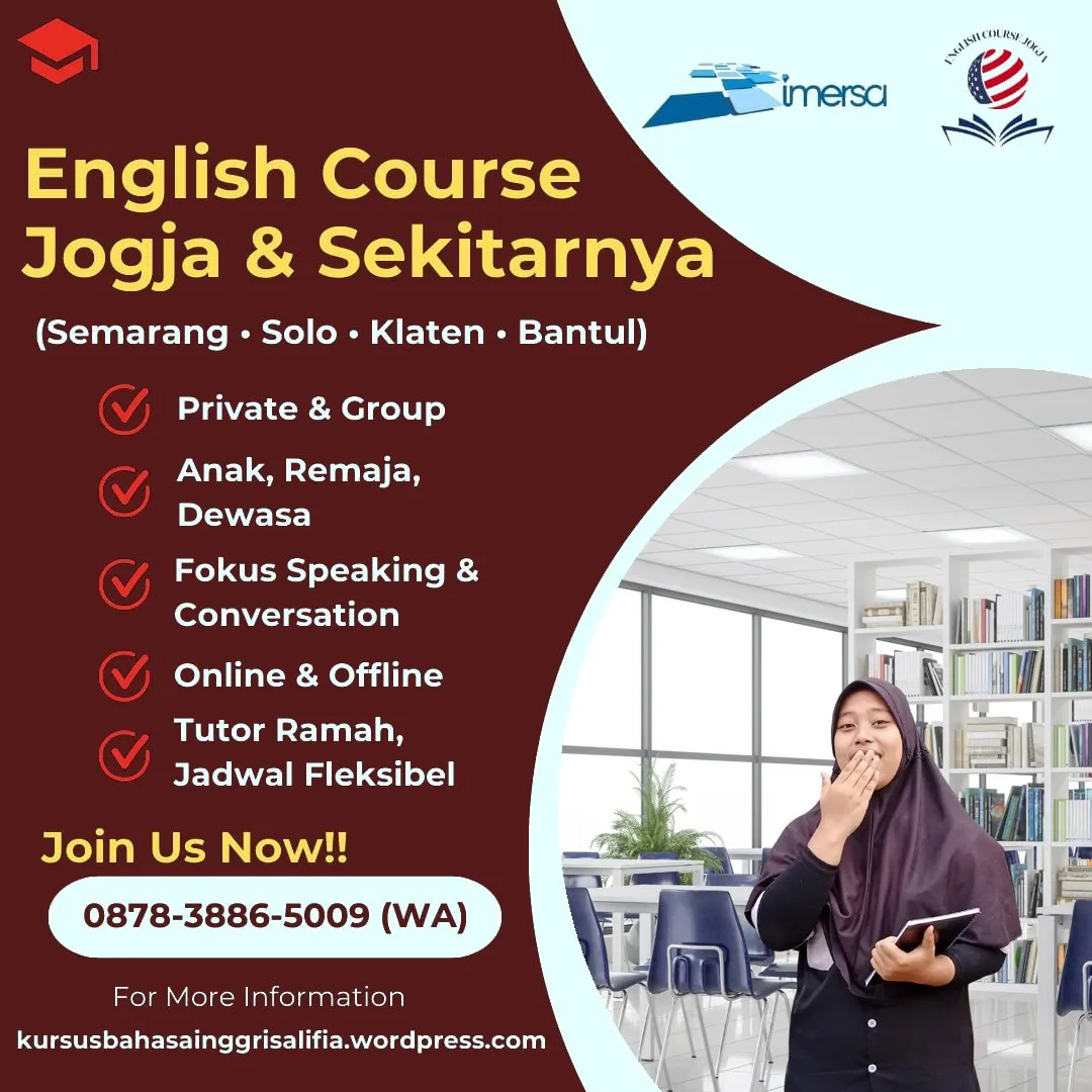 0878-3886-5009 (WA) Les Privat Bahasa Inggris di Jogja, Kursus Percakapan Bahasa Inggris di Jogja, Kursus Bahasa Inggris di Bantul, Les Speaking Bahasa Inggris Semarang, Rekomendasi Les Bahasa Inggris Jogja, Kursus Bahasa Inggris Yang Bagus di Jogja, Privat Bahasa Inggris Jogja, Les Speaking Bahasa Inggris Jogja, Guru Les Privat Bahasa Inggris di Solo, Tempat Kursus Bahasa Inggris di Solo