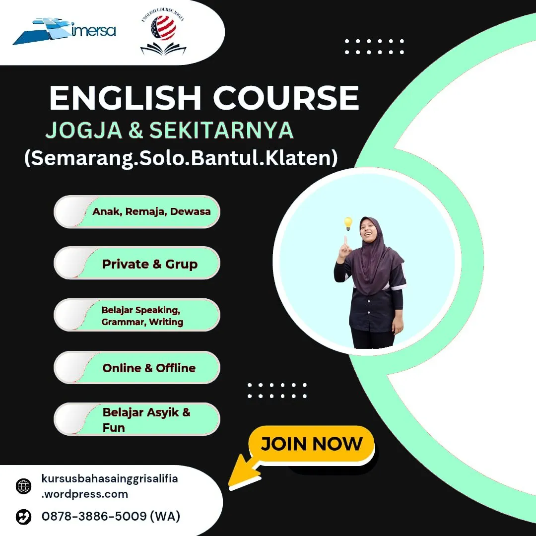 0878-3886-5009 (WA) Kursus Bahasa Inggris di Jogja Rating Tertinggi, Les Bahasa Inggris Anak Bantul, Pelatihan Bahasa Inggris Jogja, Les Bahasa Inggris Anak Jogja, Les Speaking Bahasa Inggris Jogja, Kursus Bahasa Inggris SMA di Jogja, Kursus Bahasa Inggris di Solo, Les Bahasa Inggris di Jogja Yang Bagus, Bimbel Bahasa Inggris Jogja, Jasa Translate Bahasa Inggris Jogja
