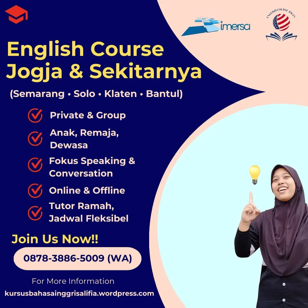 Les Bahasa Inggris di Jogja Sleman