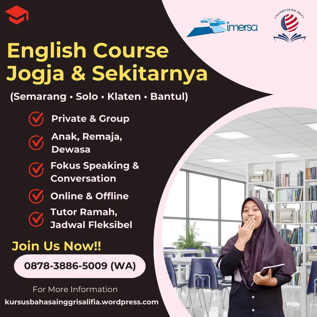 0878-3886-5009 (WA) Kursus Bahasa Inggris SD di Jogja, Les Bahasa Inggris di Jogja Terdekat, Kursus Bahasa Inggris Ungaran Kabupaten Semarang Jawa Tengah, Kursus Percakapan Bahasa Inggris di Jogja, Belajar Bahasa Inggris Semarang, Kursus Conversation Bahasa Inggris di Semarang, Tempat Kursus Bahasa Inggris di Solo, Lembaga Bahasa Inggris Solo, Les Bahasa Inggris Solo Baru, Kursus Bahasa Inggris Solo