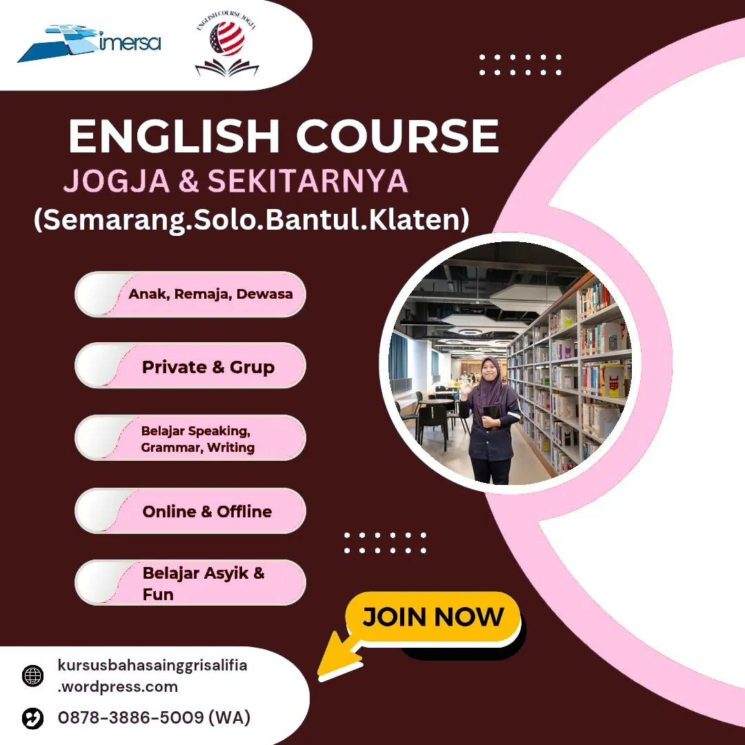 0878-3886-5009 (WA) Tentor Bahasa Inggris Jogja, Rekomendasi Kursus Bahasa Inggris di Jogja, Kursus Bahasa Inggris di Jogja Terbaik, Les Bahasa Inggris di Jogja Terdekat, Tempat Les Bahasa Inggris Semarang, Sekolah Bahasa Inggris Solo, Kursus Bahasa Inggris di Jogja Yang Murah, Bimbel Bahasa Inggris Solo, Guru Bahasa Inggris Jogja, Les Bahasa Inggris di Sleman