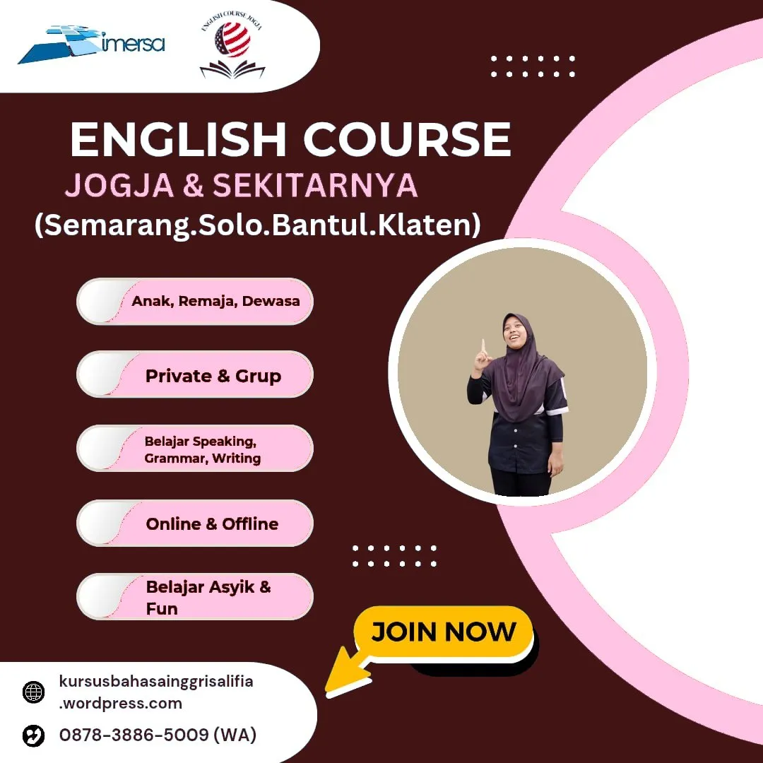 0878-3886-5009 (WA) Kursus Bahasa Inggris Sleman, Kursus Bahasa Inggris Online di Jogja, Les Bahasa Inggris Jogja, Kursus Bahasa Inggris Jogja Terbaik, Bimbingan Belajar Bahasa Inggris di Jogja, Tempat Les Bahasa Inggris Yang Bagus di Jogja, Les Bahasa Inggris Semarang Barat, Les Bahasa Inggris Anak di Solo, Bimbel Bahasa Inggris Klaten, Sekolah Bahasa Inggris di Semarang