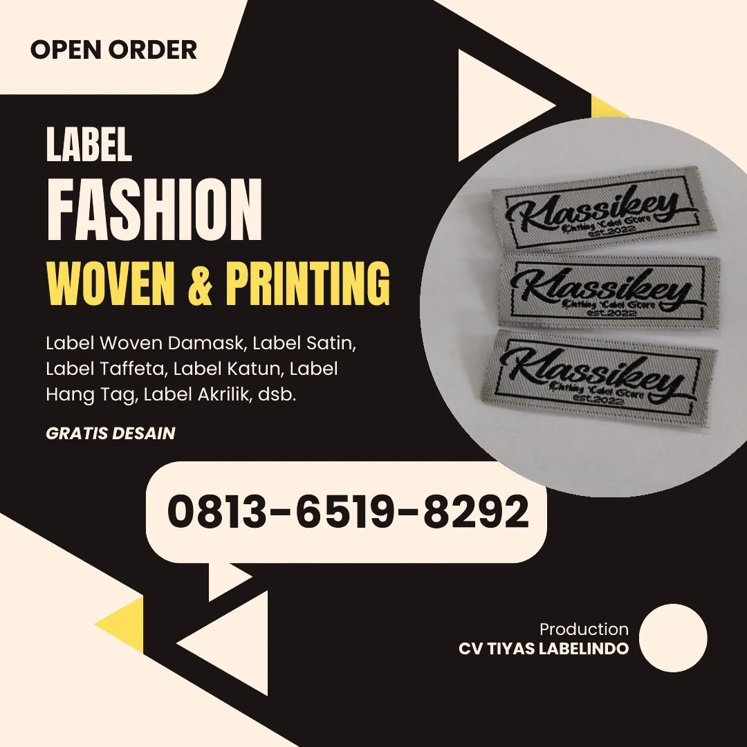 Cetak Label Baju Bangkalan, 0813-6519-8292 (WA)