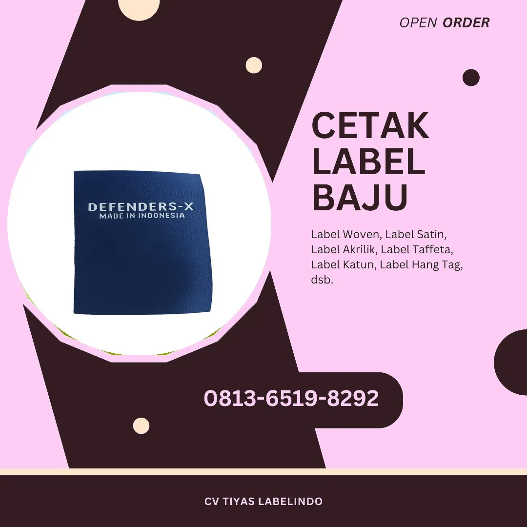 Cetak Label Baju Banyuwangi, 0813-6519-8292 (WA)