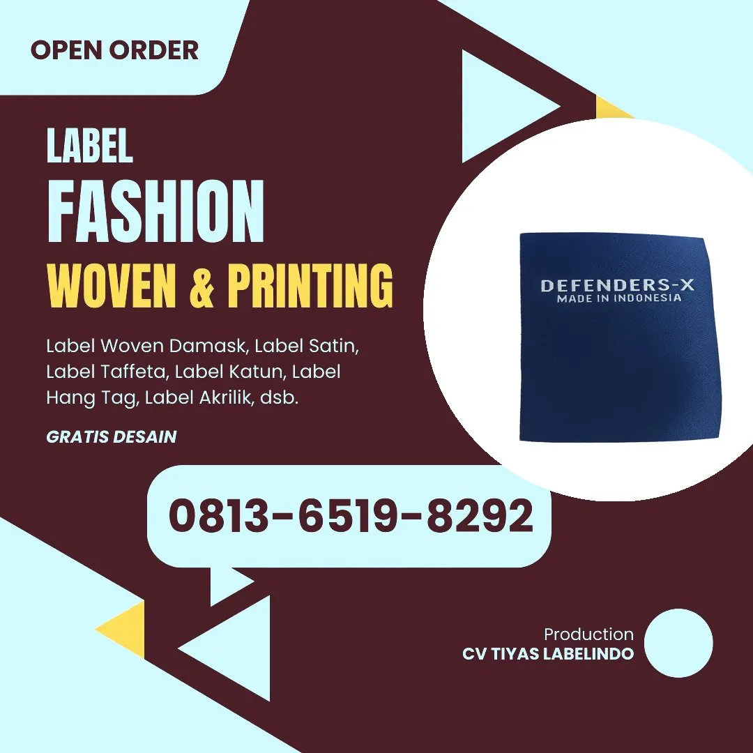 Cetak Label Baju di Banyuwangi, Label Woven Banyuwangi, Bikin Label Baju Banyuwangi, Pembuatan Label Baju Banyuwangi, Pesan Label Merk Baju Banyuwangi Cetak Label Banyuwangi, Label Baju Terdekat Banyuwangi