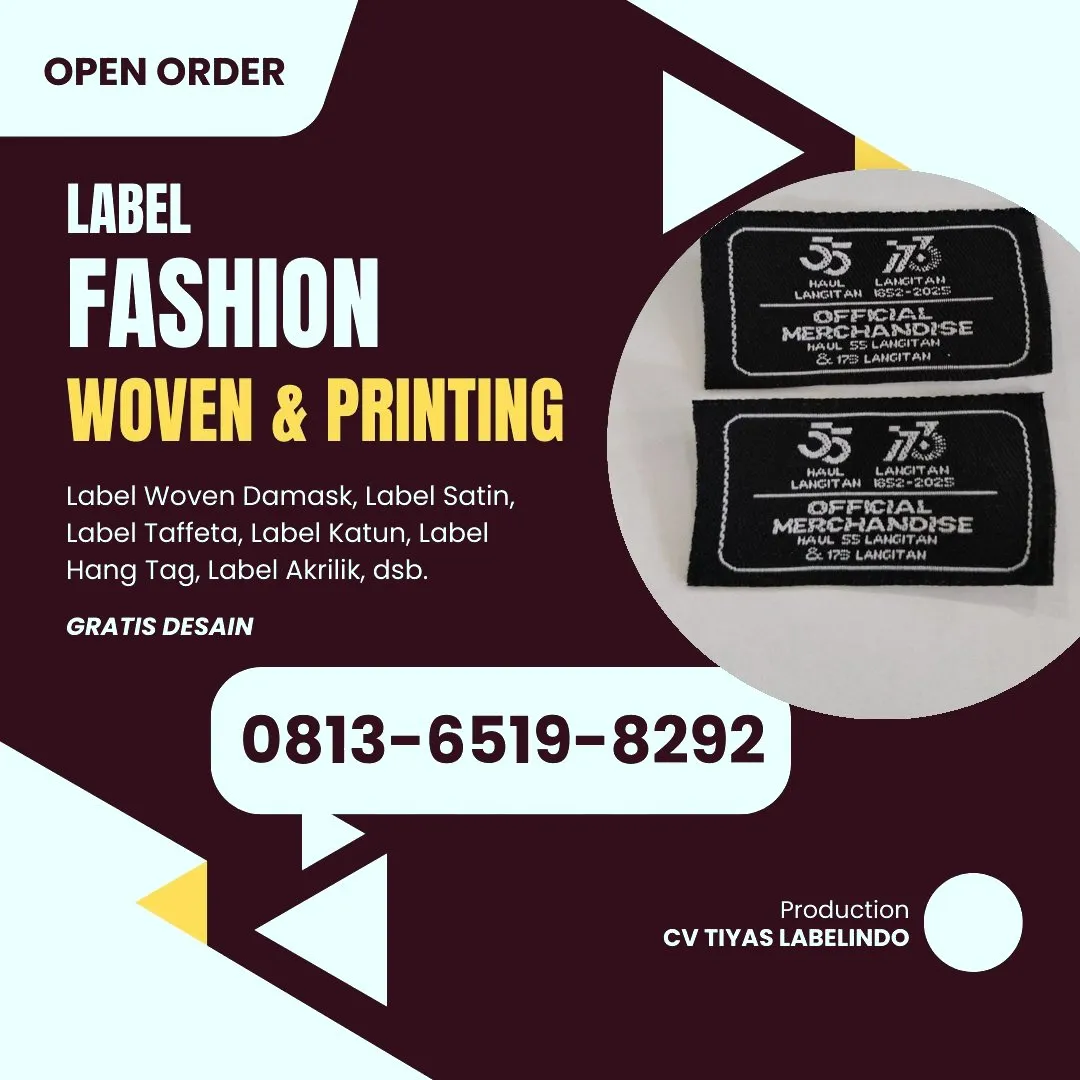Cetak Label Baju di Gresik, Label Woven Gresik, Bikin Label Baju Gresik, Pembuatan Label Baju Gresik, Pesan Label Merk Baju Gresik Cetak Label Gresik, Label Baju Terdekat Gresik