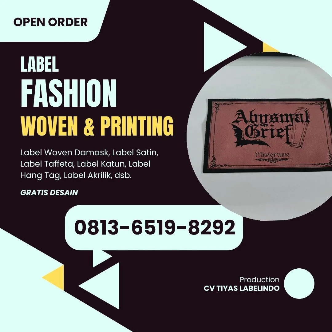 Cetak Label Baju Jember, 0813-6519-8292 (WA)