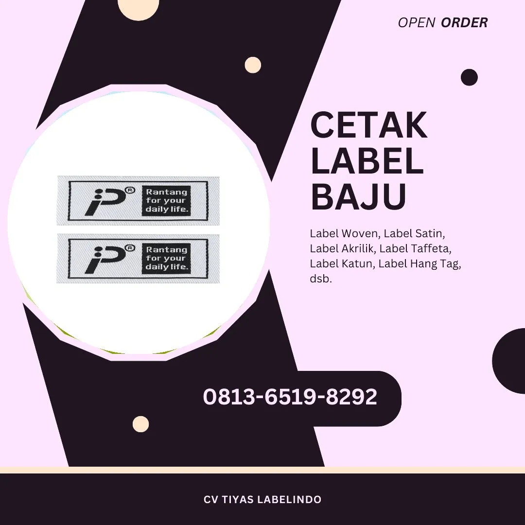 Cetak Label Baju Jombang, 0813-6519-8292 (WA)