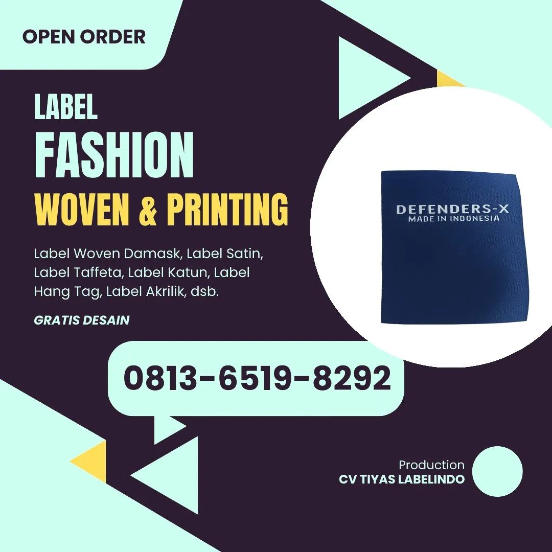 Cetak Label Baju di Lamongan, Label Woven Lamongan, Bikin Label Baju Lamongan, Pembuatan Label Baju Lamongan, Pesan Label Merk Baju Lamongan Cetak Label Lamongan, Label Baju Terdekat Lamongan