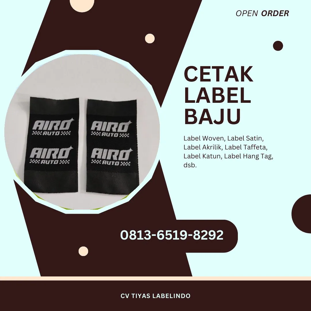 Cetak Label Baju Madiun, 0813-6519-8292 (WA)