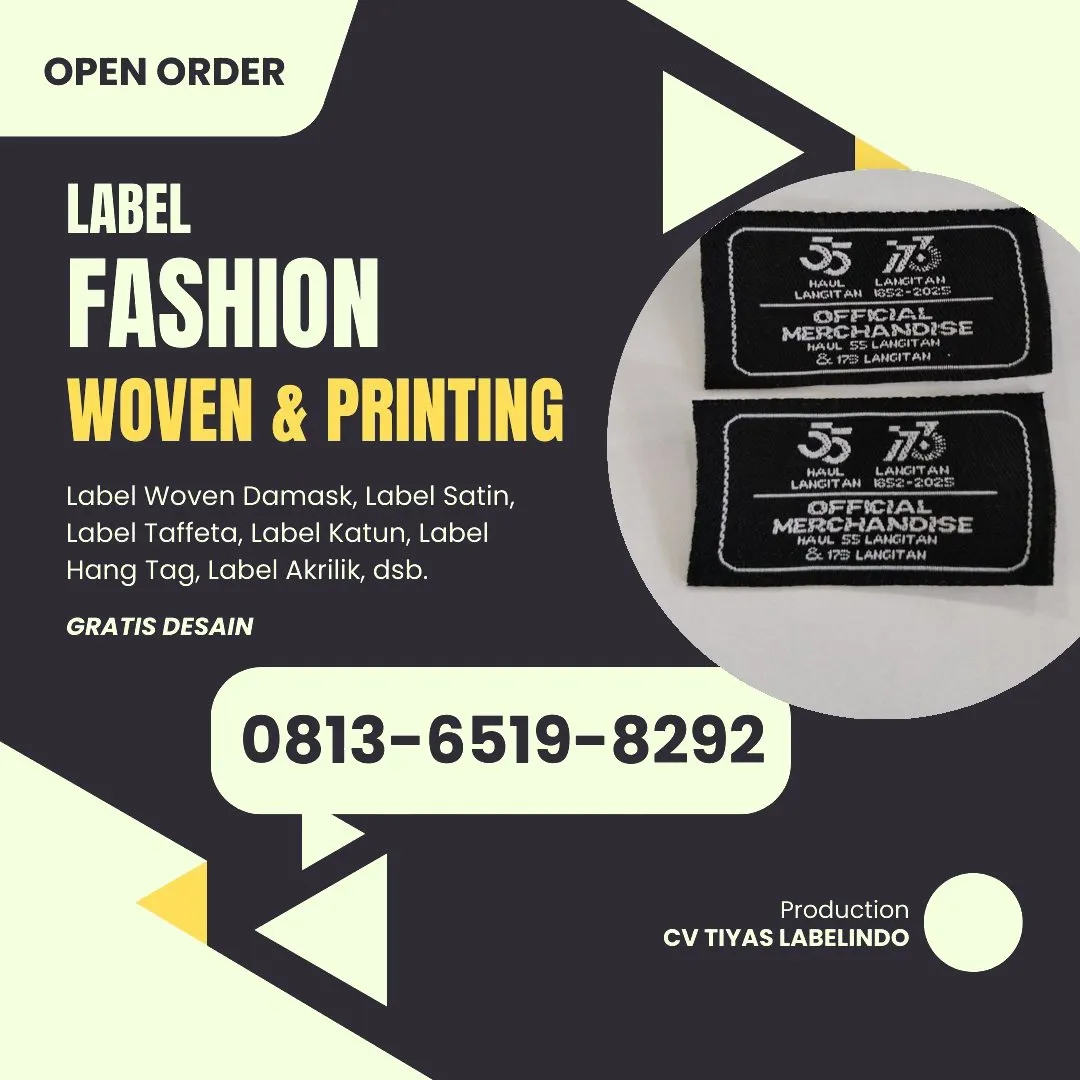 Cetak Label Baju di Nganjuk, Label Woven Nganjuk, Bikin Label Baju Nganjuk, Pembuatan Label Baju Nganjuk, Pesan Label Merk Baju Nganjuk Cetak Label Nganjuk, Label Baju Terdekat Nganjuk