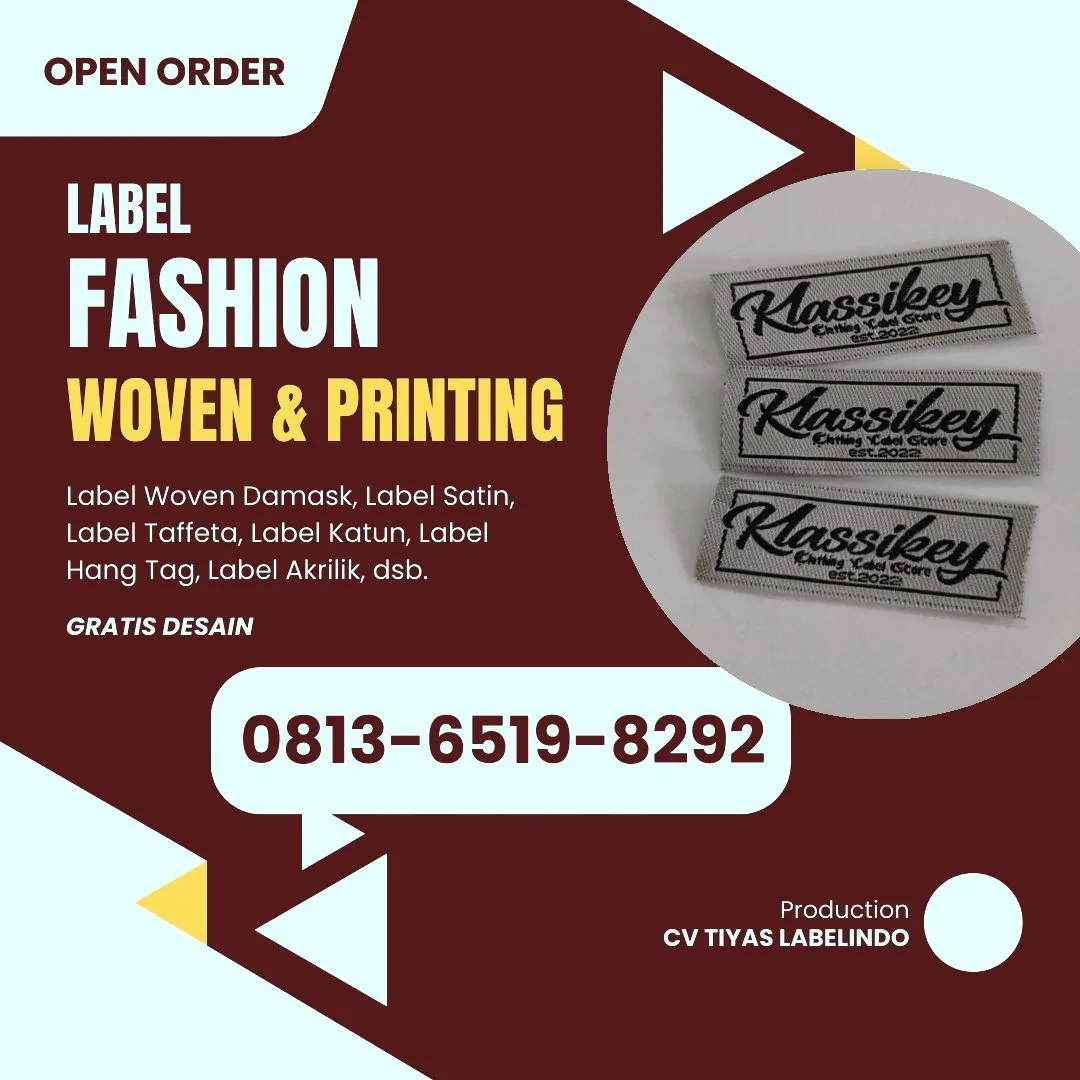 Cetak Label Baju Ponorogo, 0813-6519-8292 (WA)