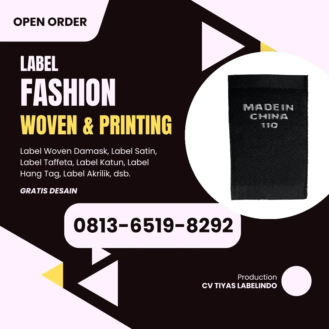 Cetak Label Baju di Probolinggo, Label Woven Probolinggo, Bikin Label Baju Probolinggo, Pembuatan Label Baju Probolinggo, Pesan Label Merk Baju Probolinggo Cetak Label Probolinggo, Label Baju Terdekat Probolinggo
