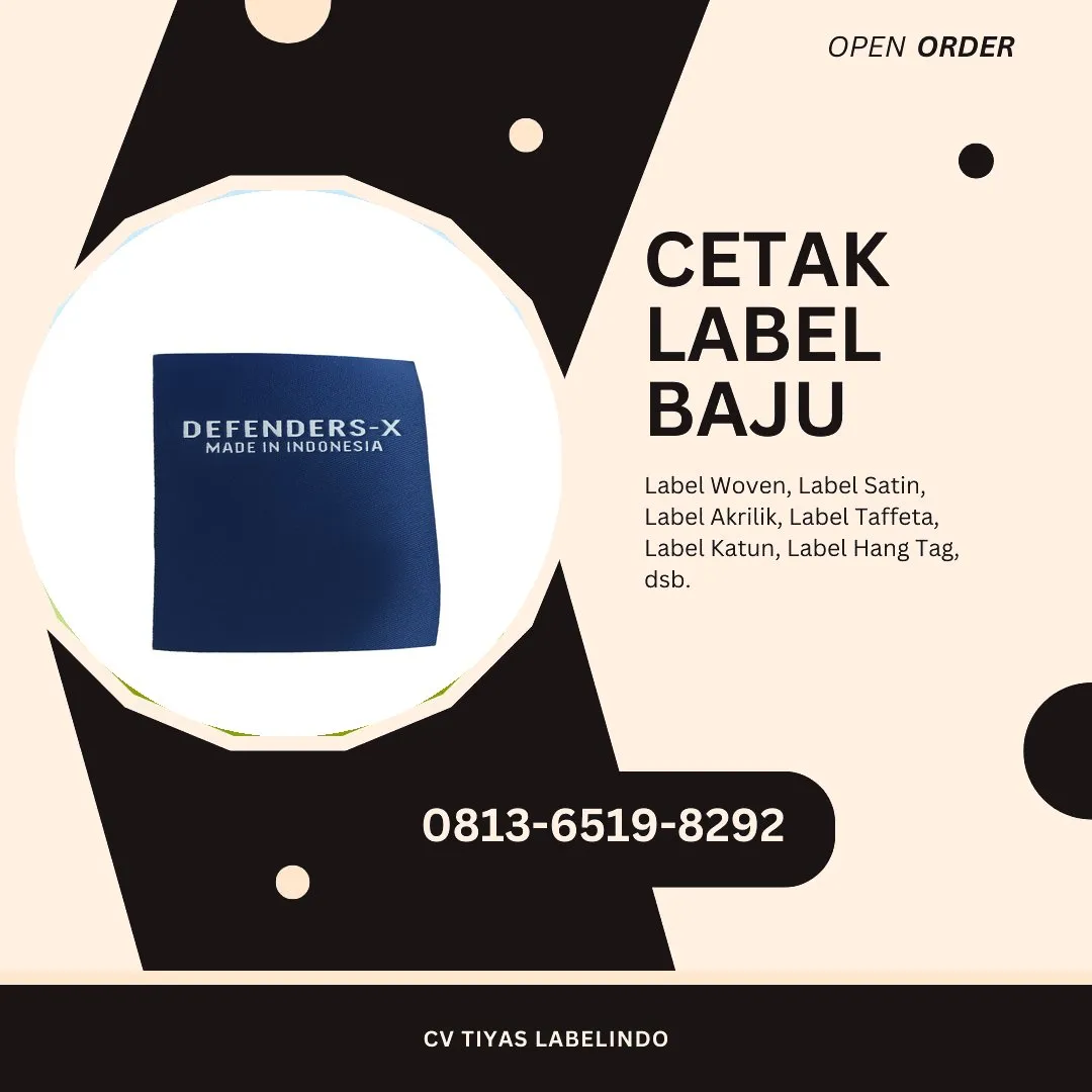 Cetak Label Baju Sidoarjo, 0813-6519-8292 (WA)