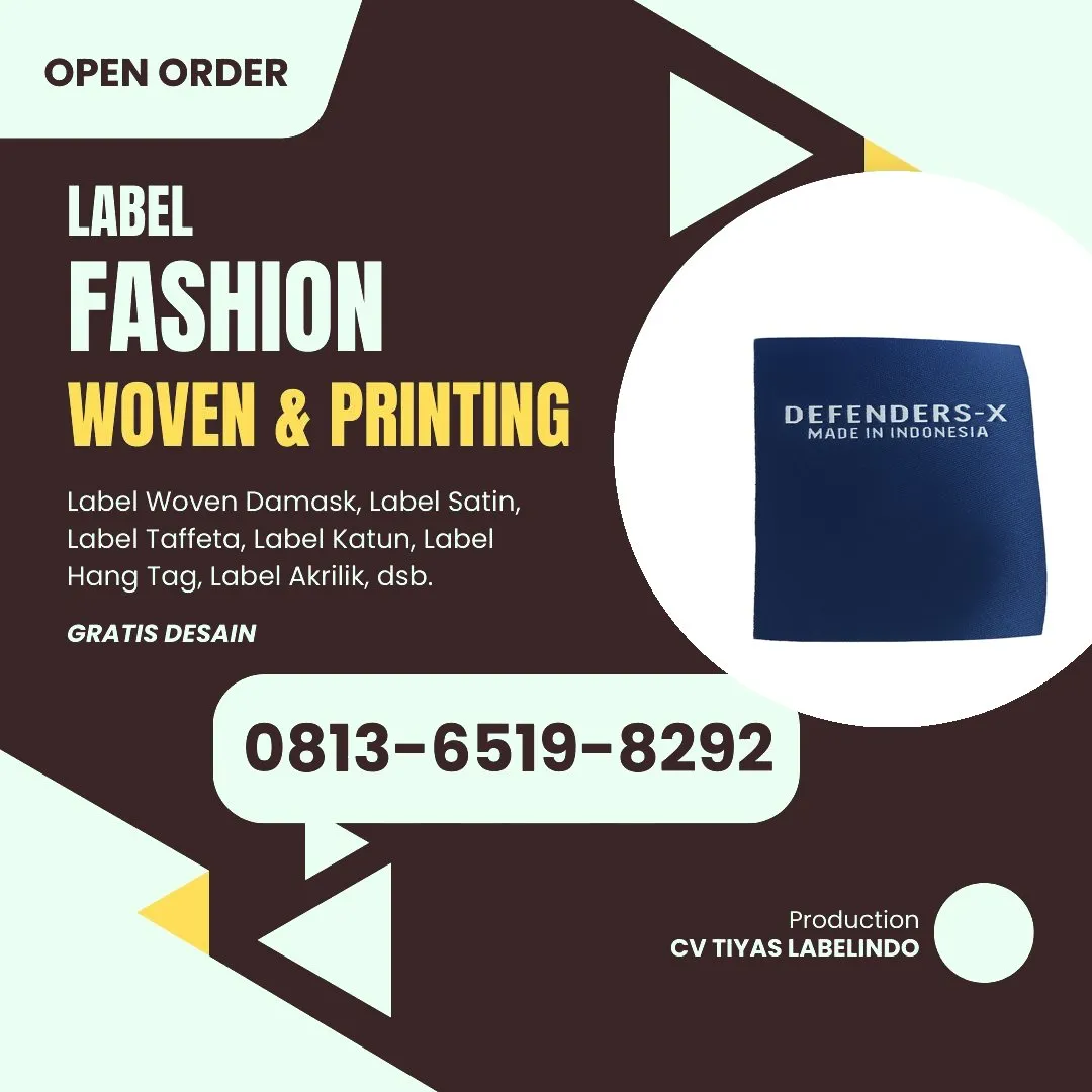 Cetak Label Baju di Sidoarjo, Label Woven Sidoarjo, Bikin Label Baju Sidoarjo, Pembuatan Label Baju Sidoarjo, Pesan Label Merk Baju Sidoarjo Cetak Label Sidoarjo, Label Baju Terdekat Sidoarjo