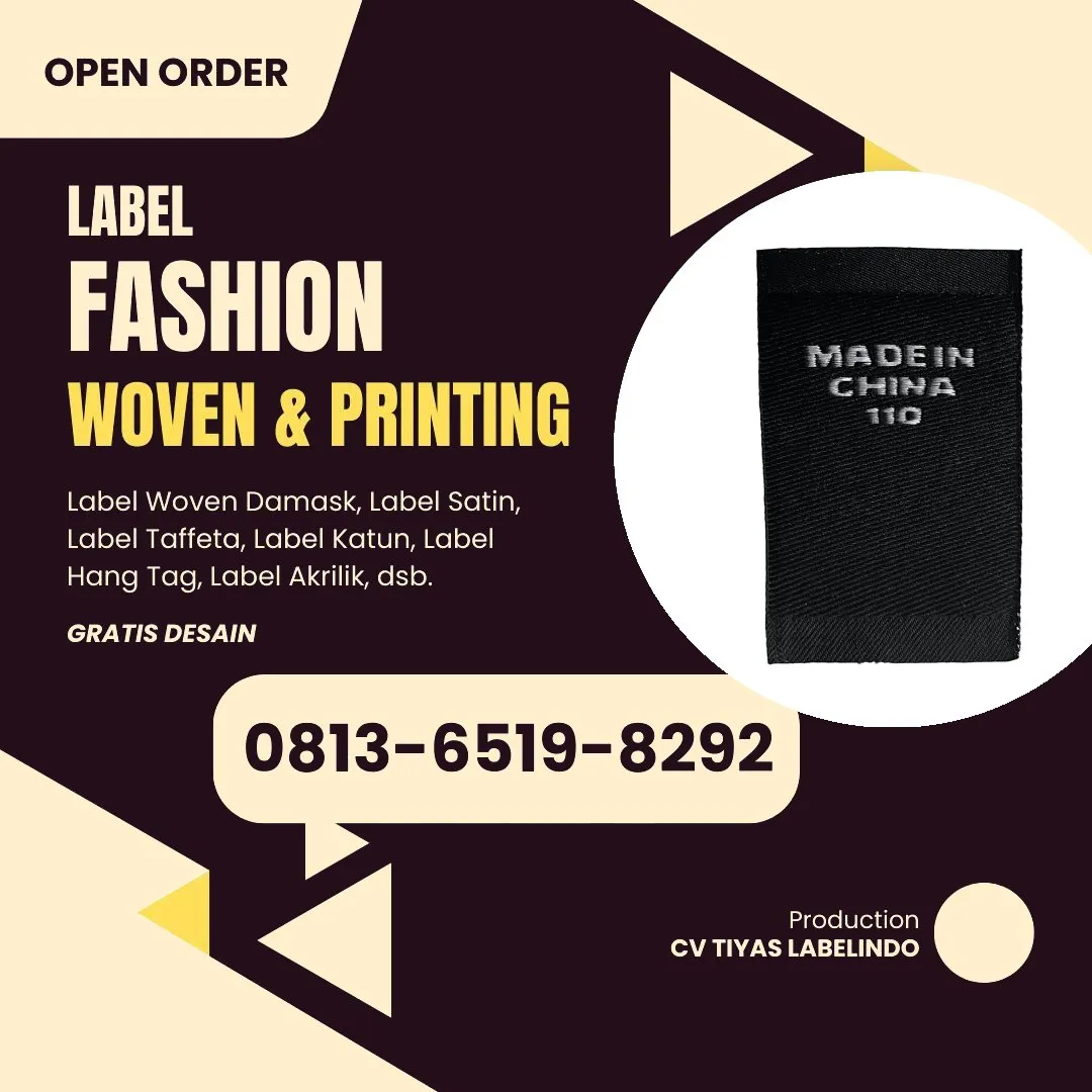 Cetak Label Baju di Sumenep, Label Woven Sumenep, Bikin Label Baju Sumenep, Pembuatan Label Baju Sumenep, Pesan Label Merk Baju Sumenep Cetak Label Sumenep, Label Baju Terdekat Sumenep