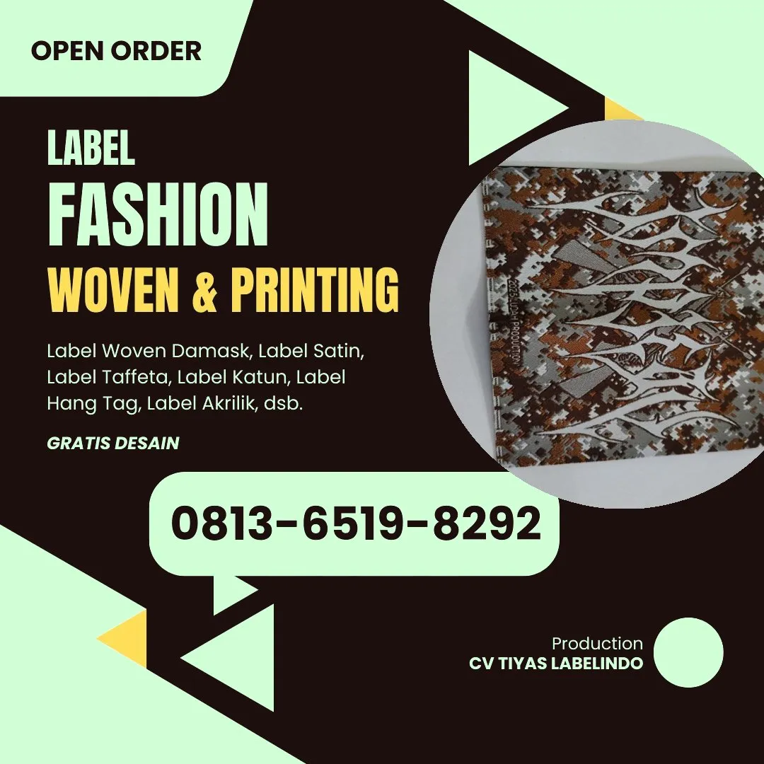 Cetak Label Baju Trenggalek, 0813-6519-8292 (WA)