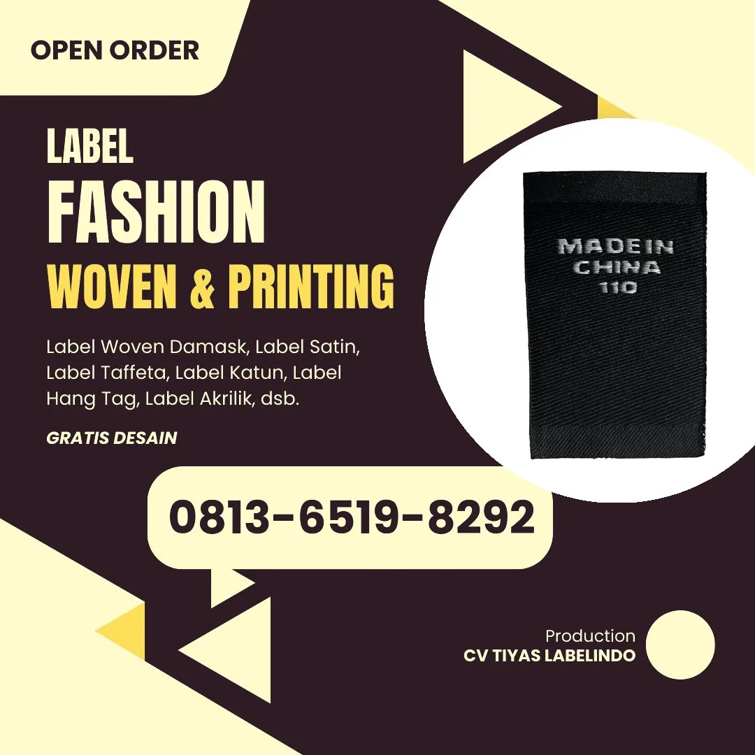 Cetak Label Baju Tulungagung, 0813-6519-8292 (WA)