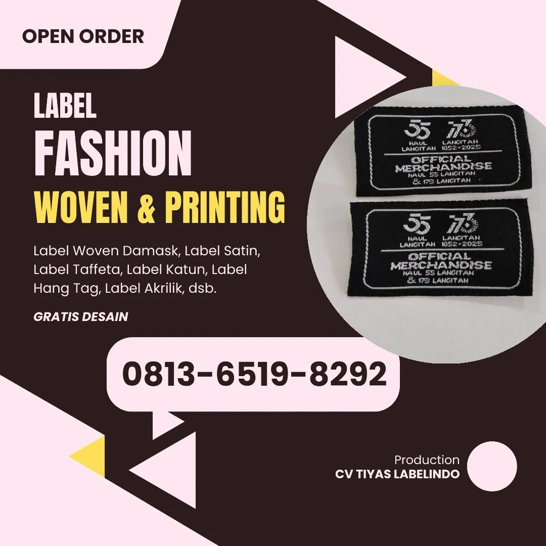 Cetak Label Baju di Surabaya, Label Woven Surabaya, Bikin Label Baju Surabaya, Pembuatan Label Baju Surabaya, Pesan Label Merk Baju Surabaya Cetak Label Surabaya, Label Baju Terdekat Surabaya