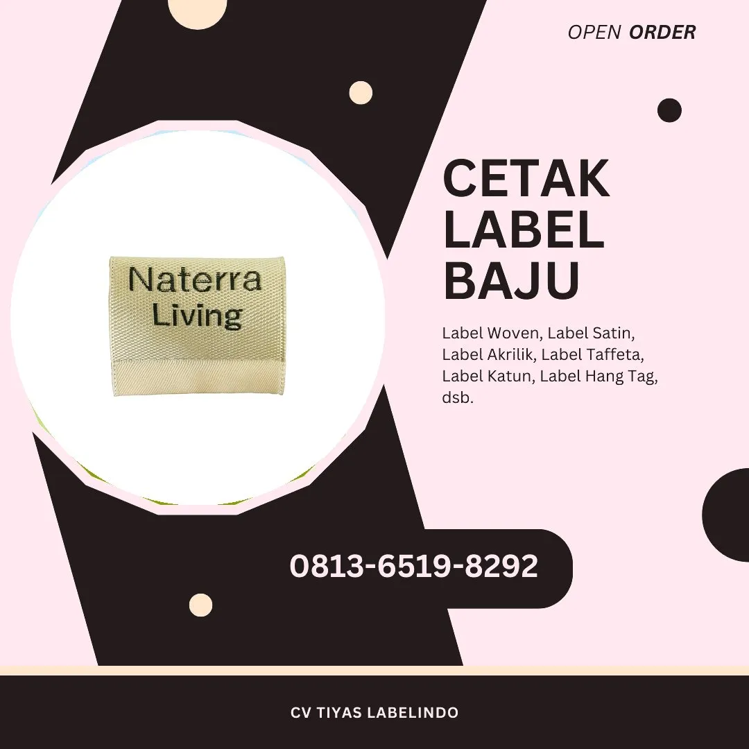 Cetak Label Baju Banyumas, 0813-6519-8292 (WA)