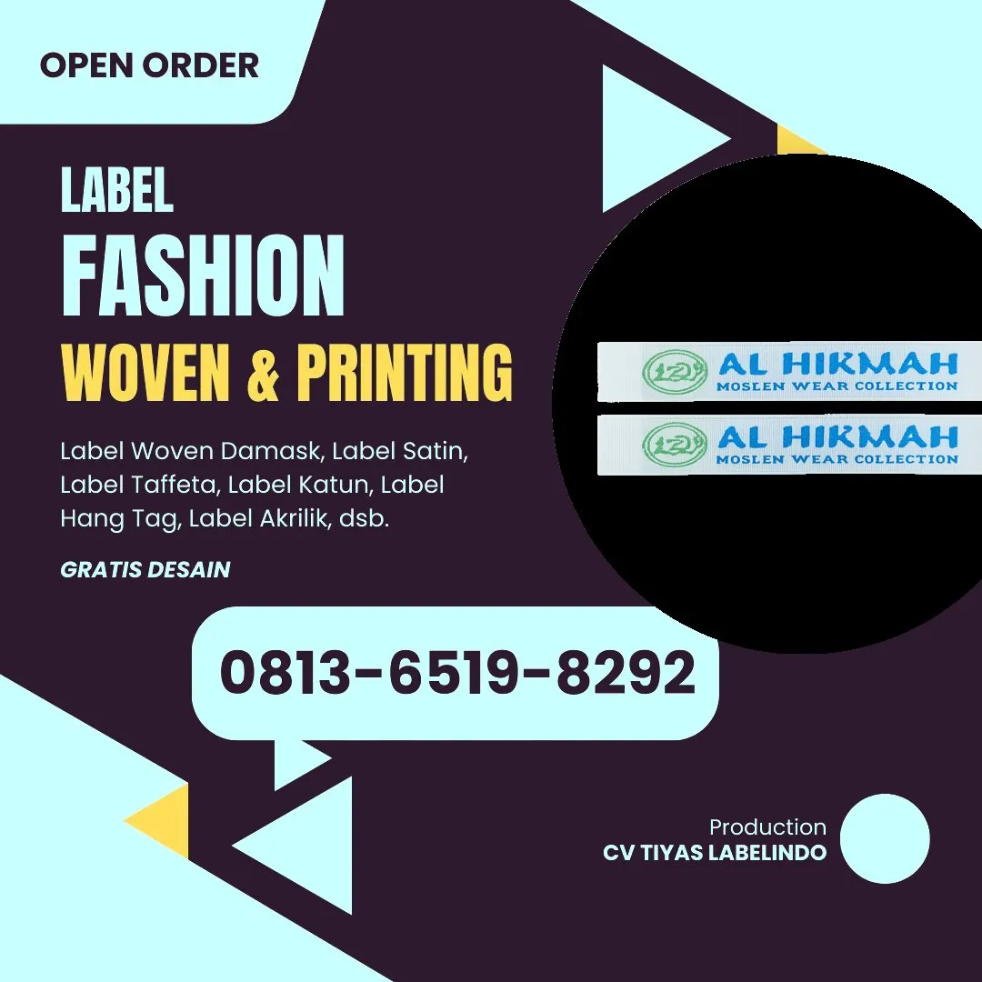 Cetak Label Baju di Banyumas, Label Woven Banyumas, Bikin Label Baju Banyumas, Pembuatan Label Baju Banyumas, Pesan Label Merk Baju Banyumas Cetak Label Banyumas, Label Baju Terdekat Banyumas