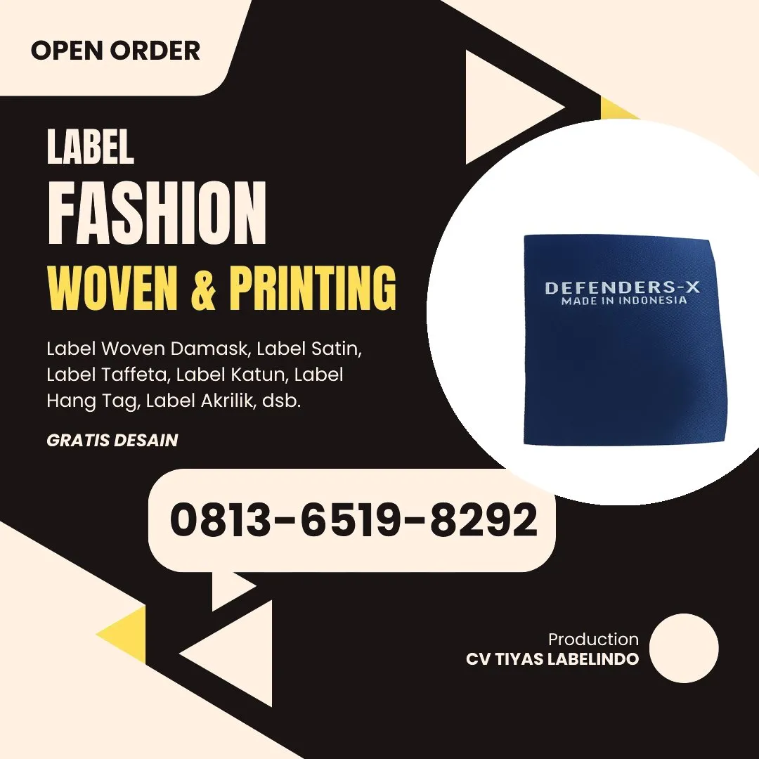 Cetak Label Baju Batang, 0813-6519-8292 (WA)
