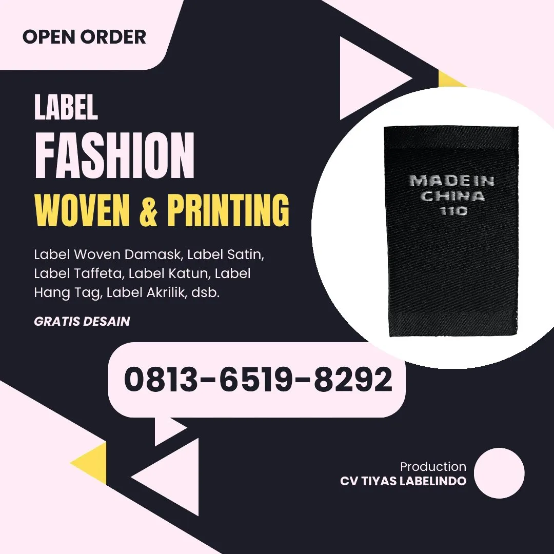 Cetak Label Baju Boyolali, 0813-6519-8292 (WA)