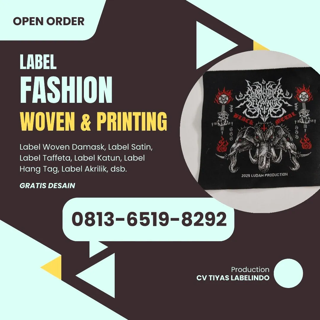 Cetak Label Baju di Brebes, Label Woven Brebes, Bikin Label Baju Brebes, Pembuatan Label Baju Brebes, Pesan Label Merk Baju Brebes Cetak Label Brebes, Label Baju Terdekat Brebes