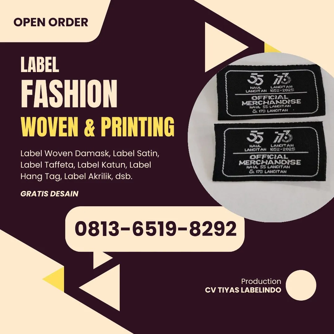 Cetak Label Baju Cilacap, 0813-6519-8292 (WA)