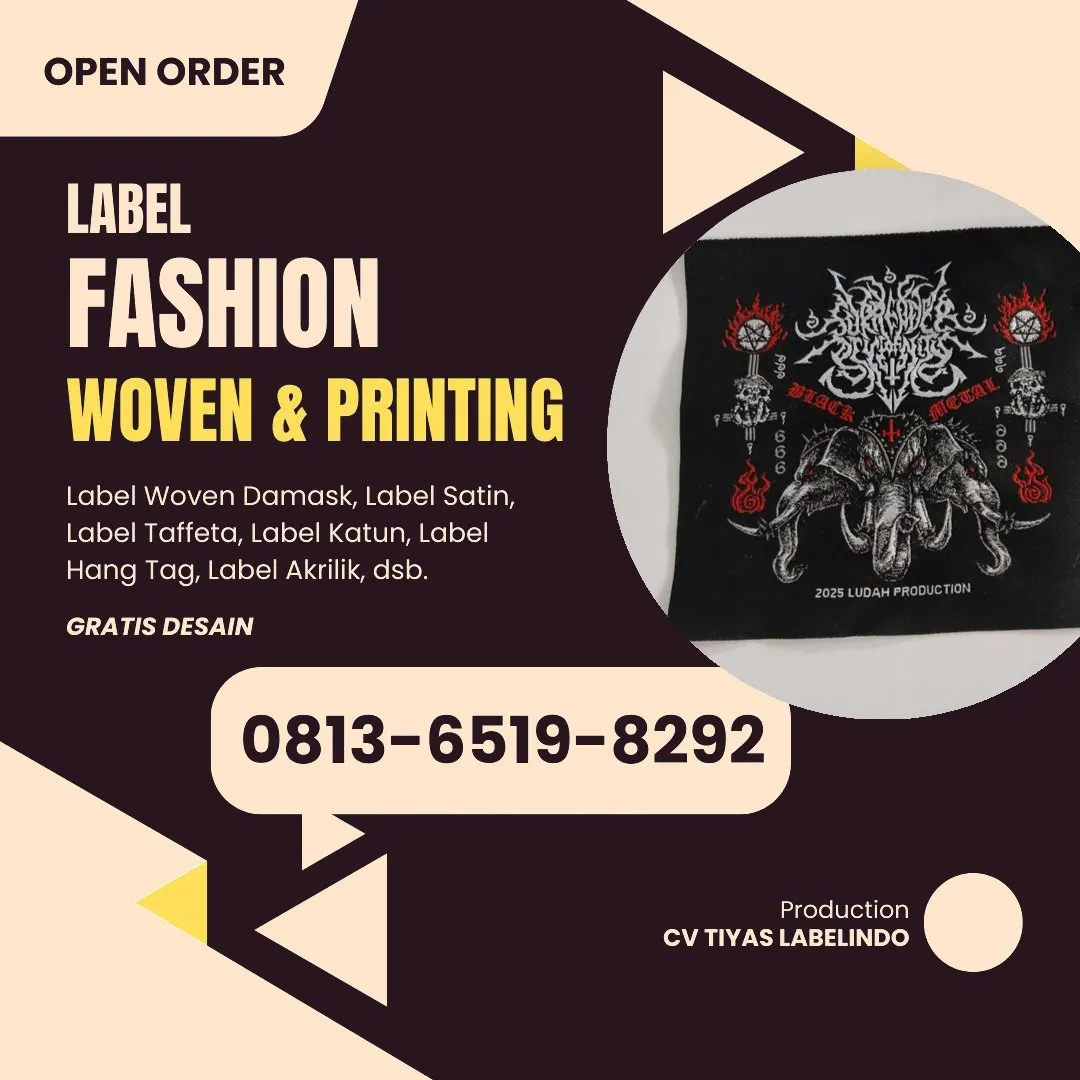 Cetak Label Baju di Demak, Label Woven Demak, Bikin Label Baju Demak, Pembuatan Label Baju Demak, Pesan Label Merk Baju Demak Cetak Label Demak, Label Baju Terdekat Demak