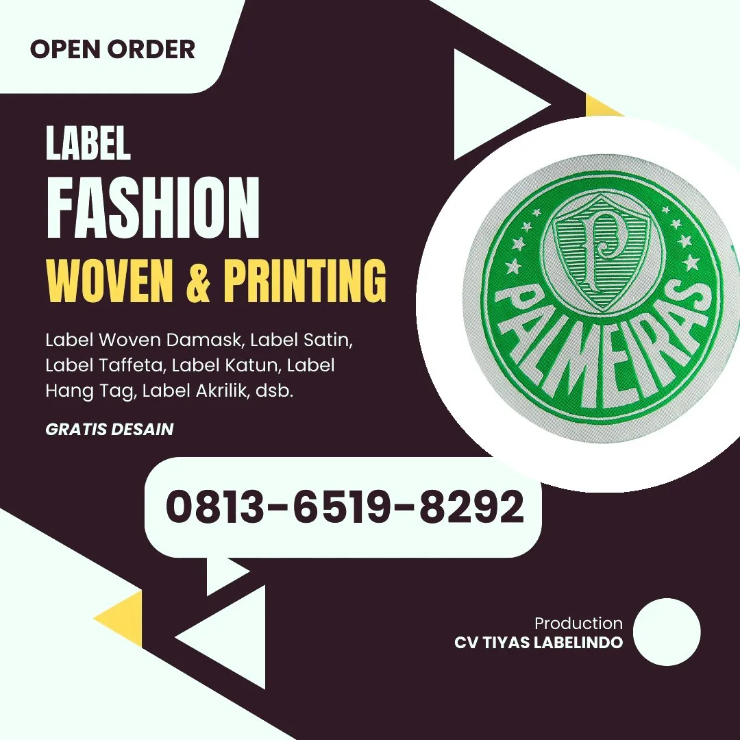 Cetak Label Baju di Jepara, Label Woven Jepara, Bikin Label Baju Jepara, Pembuatan Label Baju Jepara, Pesan Label Merk Baju Jepara Cetak Label Jepara, Label Baju Terdekat Jepara